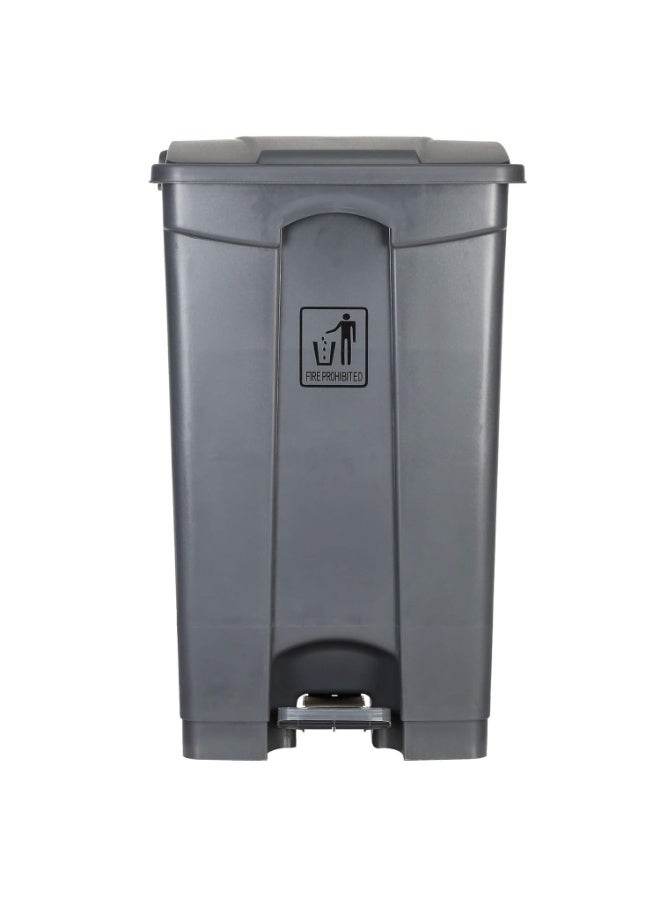 Amber Home Step Trash Bin | Plastic Matte Finish | Functional Waste & Garbage Waste Bin | Suitable For Homes, Villas, Large Areas & Communal Spaces | Grey | 87 Liters - Image 1