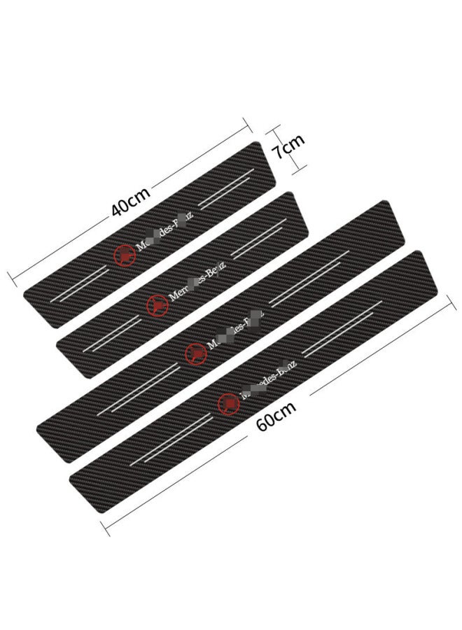 Car Sill Bar Anti-stepping Sticker Universal Door Welcome Pedal Anti-scratch Carbon Fiber Protection Strip Decoration Supplies