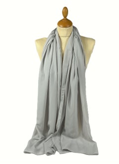 Perfectory PERFECTORY Women Lightweight Solid Chiffon Hijab Shawl Soft Premium Abaya Shawl Wrap Scarves, Long Bridal Hijab Scarf- Gainsboro  - Image 1