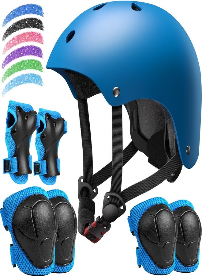 DARME Kids Bike Helmet Set, Adjustable Helmet for Ages 3-10 Year Boys Girls, Pad Set with Knee and Elbow Pads for Bike, Roller, Skating, Scooter, Longboard and More Sports - Image 1