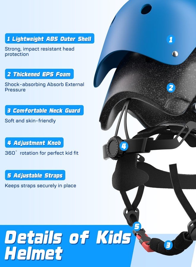 DARME Kids Bike Helmet Set, Adjustable Helmet for Ages 3-10 Year Boys Girls, Pad Set with Knee and Elbow Pads for Bike, Roller, Skating, Scooter, Longboard and More Sports - Image 2