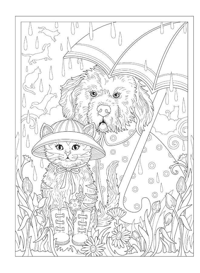 Creative Haven Best-Dressed Pets Coloring Book - Image 5