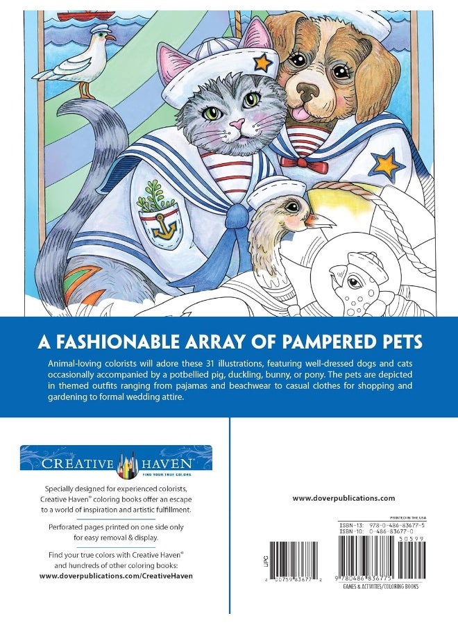 Creative Haven Best-Dressed Pets Coloring Book - Image 2