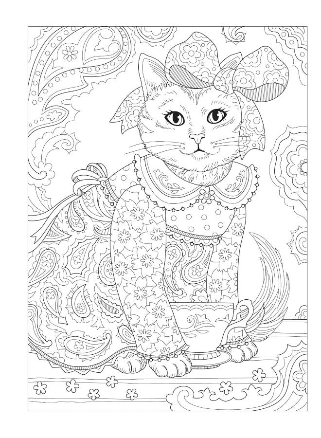 Creative Haven Best-Dressed Pets Coloring Book - Image 4