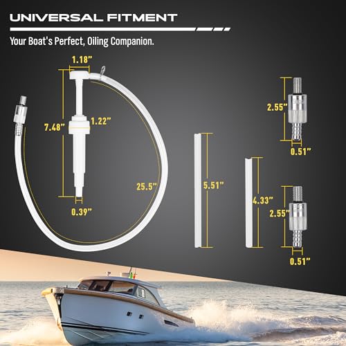 SEDY Lower Unit Gear Oil Pump: Transmission Fluid Transfer Extractor Kit Marine Boat Engine Motor Automotive Car Change Can Bottle Filler Differential Lube Liquid Suction Filling Siphon Manual Hand Tool - Image 2