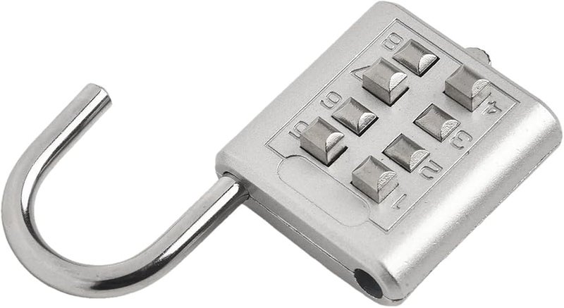 Zinc Alloy 8 Digit Combination Padlock For Suitcase Travel Bags Cabinets Tool Boxes Silver - Image 3