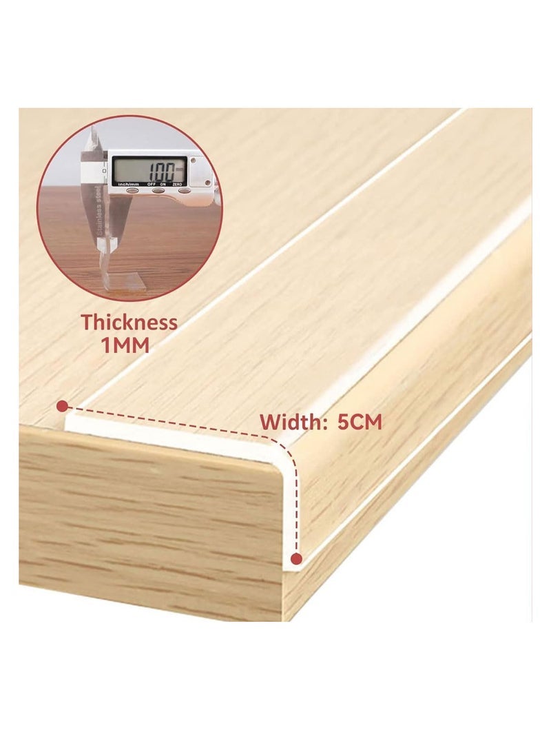 ECVV ECVVÂ® 5M Edge Protectors for Baby Safety - 1.97" x 16.4ft Soft Silicone Corner Guards for Cabinets, Tables, Drawers - Eco-Friendly, Non-Slip, Transparent, Long-Lasting & Easy to Install & Remove - Image 3