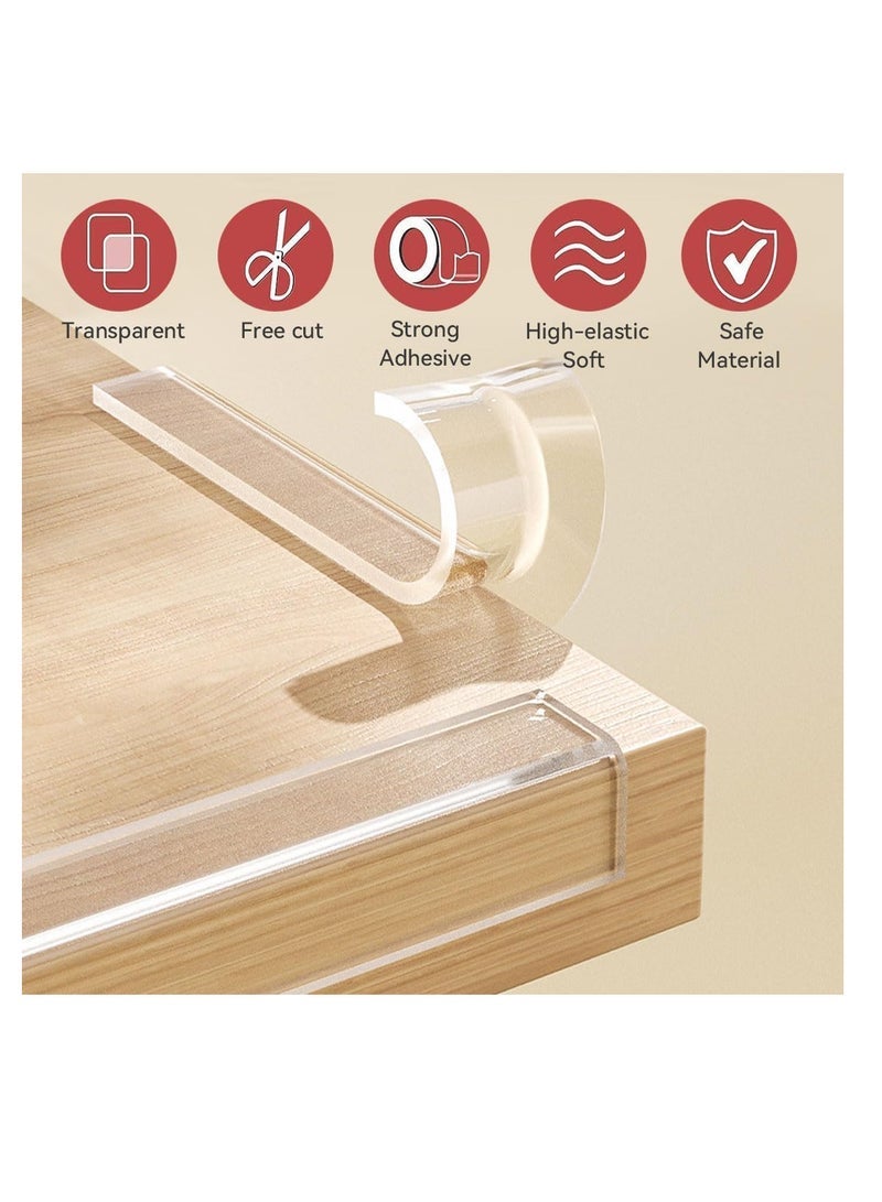 ECVV ECVVÂ® 5M Edge Protectors for Baby Safety - 1.97" x 16.4ft Soft Silicone Corner Guards for Cabinets, Tables, Drawers - Eco-Friendly, Non-Slip, Transparent, Long-Lasting & Easy to Install & Remove - Image 2
