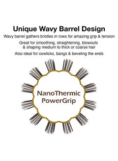Olivia Garden Livia Garden Nanothermic Powergrip Thermal Brush With Special Patented Wavy Barrel For Extra Tension And Grip For Medium To Thick Hair 2 1/8 Inch  - Image 3