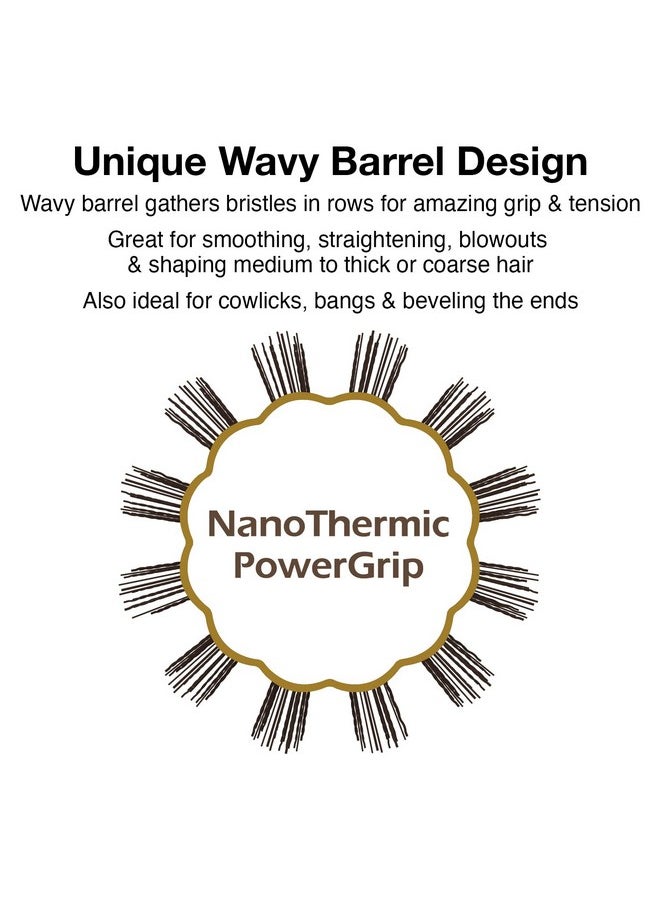 Olivia Garden Livia Garden Nanothermic Powergrip Thermal Brush With Special Patented Wavy Barrel For Extra Tension And Grip For Medium To Thick Hair 2 1/8 Inch  - Image 3
