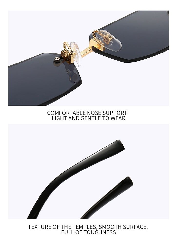 Gasin - New Rimless Fashion Trend Sunglasses Personalized Sunglasses UV Protection Unisex - Image 1