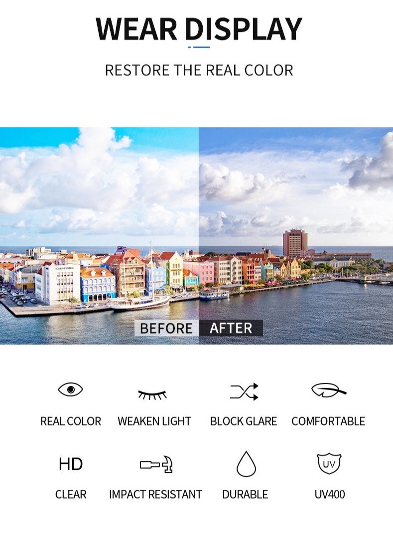 Gasin - New Rimless Fashion Trend Sunglasses Personalized Sunglasses UV Protection Unisex - Image 1