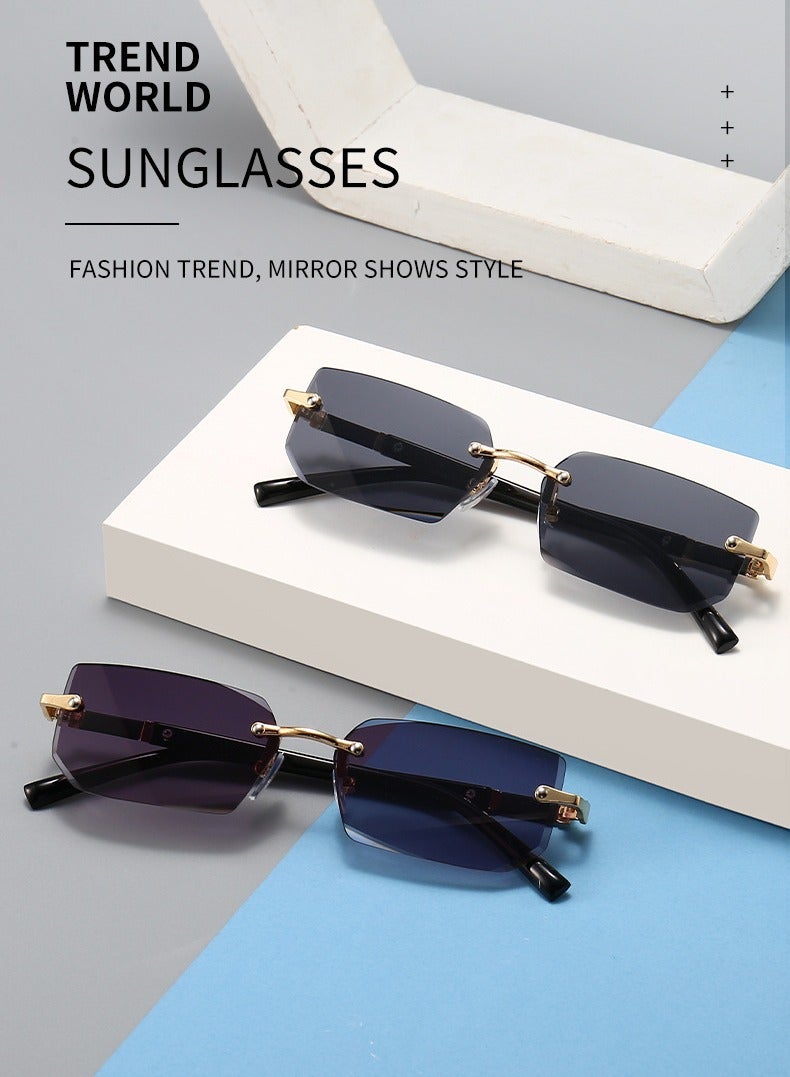 Gasin New Rimless Fashion Trend Sunglasses Personalized Sunglasses UV Protection Unisex - Image 1
