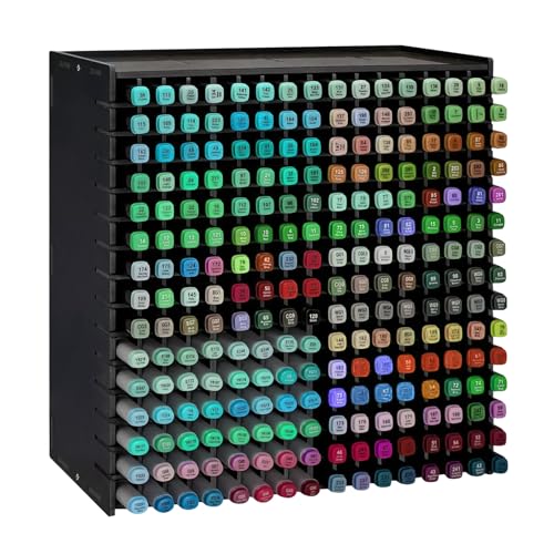Yrangee Marker Organizer,240-Slots Marker Holder with Adjustable Divider, Desk Markers Storage Organizer for Pens Colored Pencils Art Brushes Home Office Art Room and Classroom - Image 1