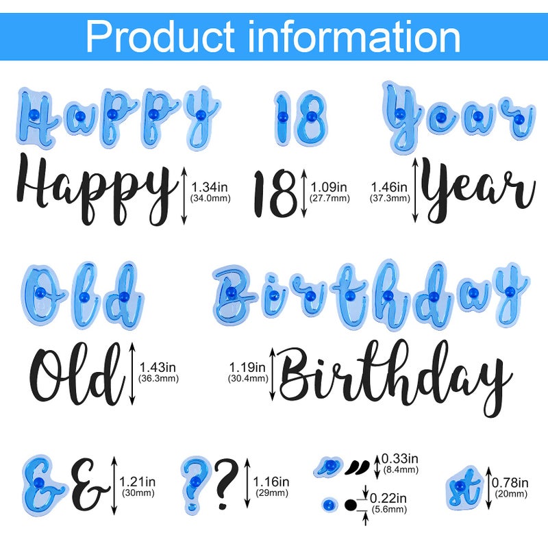 OIIKI OIIKI 83 Pcs Alphabet Number Cake Stamp  Fun Upper Lower Case Stamp Set  Special Characters Numbers Mold  Alphabet Number Characters Shape DIY Stamp for DIY Sugar Cake Cookies Chocolate Decoration - Image 2