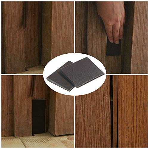 Zonon 20 Pieces Self-Adhesive Door Corner Seals Weather Stripping Draft Stopper Door Frame Seal Corner Foam for Weather Protection Isolation of Noise (Dark Brown) - Image 3