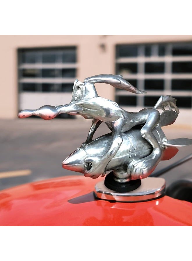 Rneswi Hood Ornaments for Vehicles Coyote Hood Ornament Made of Alloy for All Types of Cars Hoods Motorcycle Styling - Image 3