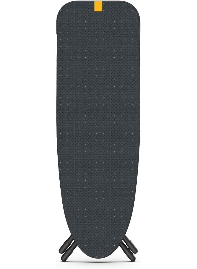 Joseph Joseph Joseph Joseph Glide Plus Large Ironing Board 135 x 45cm with Compact Adjustable Legs and Integrated Heat Resistant Steam Iron Rest, Anti-drip super absorbent Cotton cover, Black/Blue  - Image 2