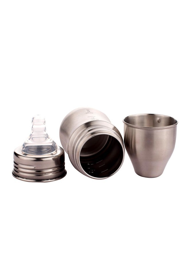 Eagle KIDO Care Stainless Steel Feeding Baby Bottle, BPA Free Anti Colic, Made of SS304 Steel - 150 ml - Image 3