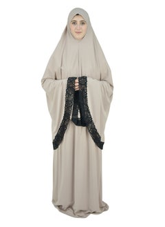 DAMAS COLLECTION Two Piece Islamic prayer dress women with Lace - Prayer Clothes for Women - Prayer Abaya For women - Jilbab 2 piece, Umrah essentials for women - Prayer set  - Image 4