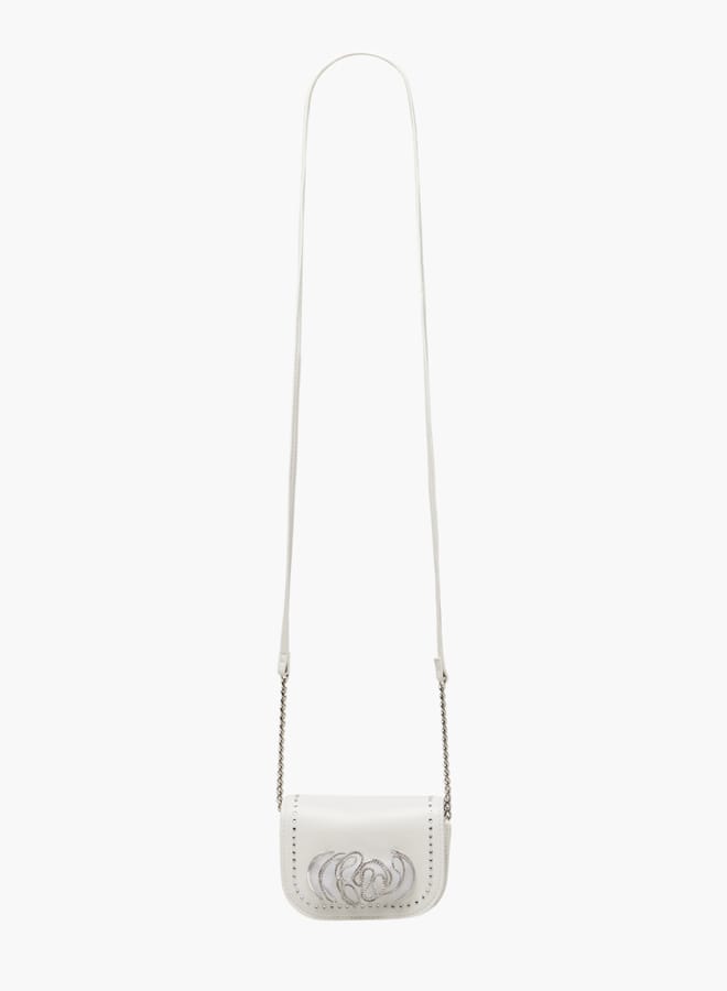 Celeste Girls Embellished Crossbody Bag with Chain Strap and Button Closure  - Image 2