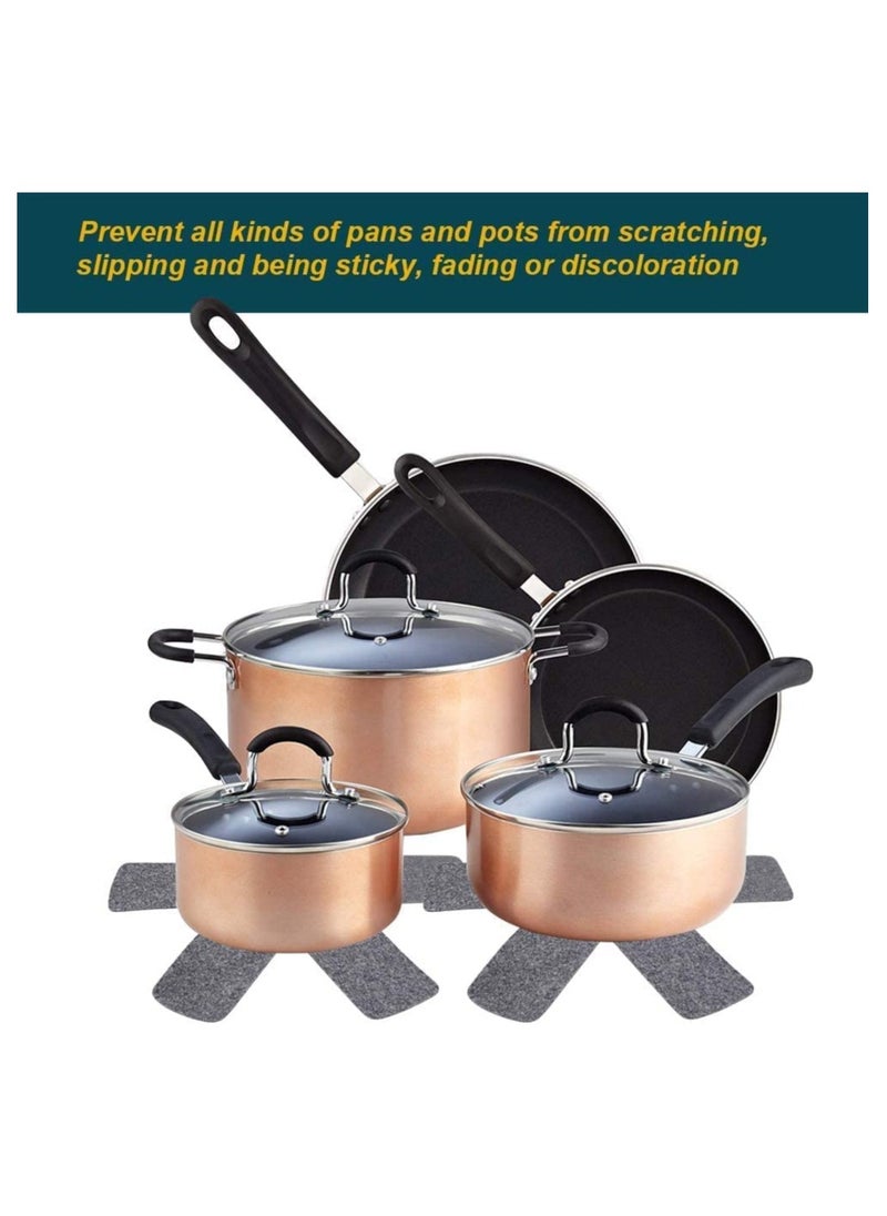KASTWAVE - Pot and Pan Protectors 4pcs Larger Thicker Pot Dividers Pads/Stacking Pan Protectors/Pan Separators Pads for Protecting and Separating Pots and Pans Prevent Scratching Separate and Marring - Image 1