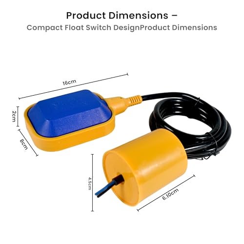 SENSILUX Float Switch Liquid Level Controller for Water Tank & Pump | Automatic Water Level Sensor | 250V AC Heavy Duty Float Switch for Tanks, Sumps & Overhead Tanks (2 Metre) - Image 2