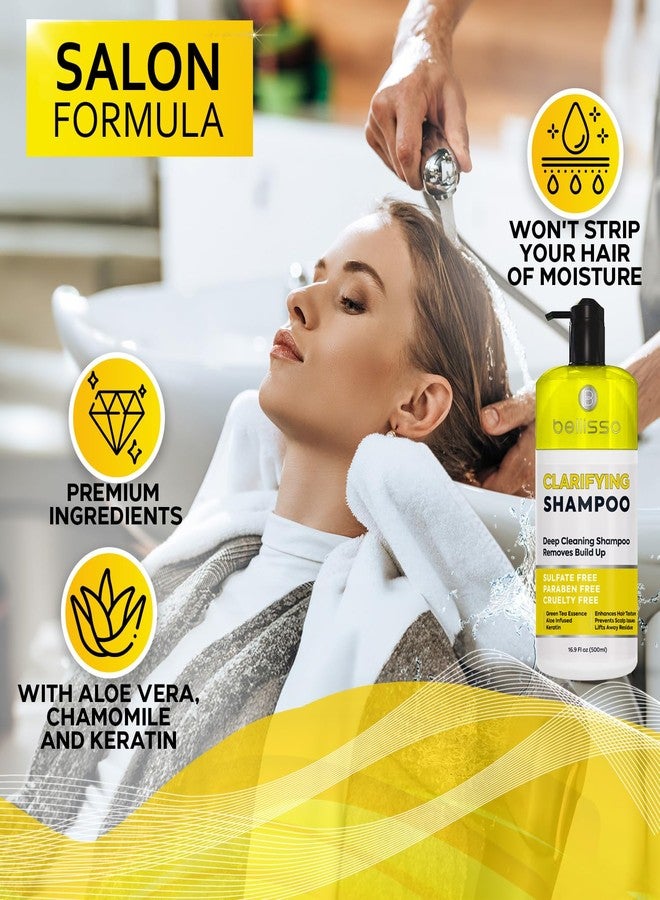 BELLISSO Clarifying Shampoo for Women and Men - Ideal for Oily Hair and Build Up - Gentle, Moisturizing Sulfate Free Formula - Safe for Color Treated, Curly Perms and Dry Scalps - Remove Chlorine for Swimmers - Image 5