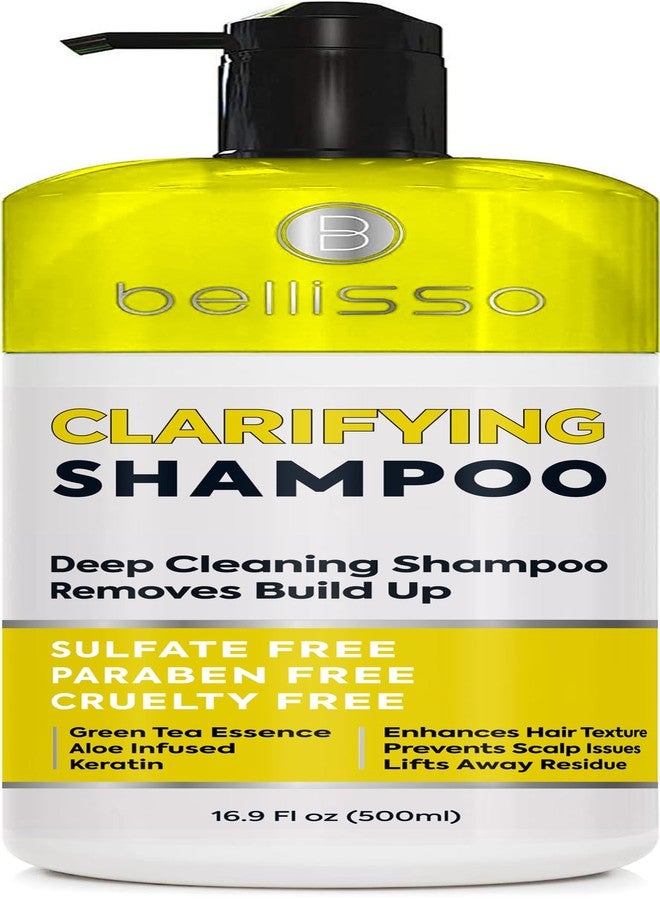 BELLISSO Clarifying Shampoo for Women and Men - Ideal for Oily Hair and Build Up - Gentle, Moisturizing Sulfate Free Formula - Safe for Color Treated, Curly Perms and Dry Scalps - Remove Chlorine for Swimmers - Image 1