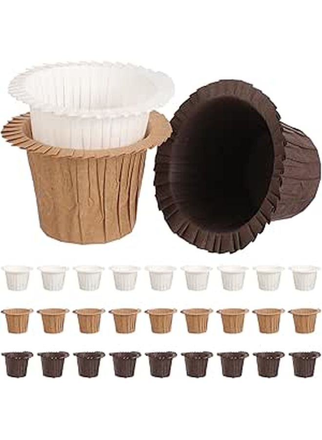 Non Stick 90Pcs Natural Color Muffin Cups High Temperature Resistant Baking Wrappers - Image 1