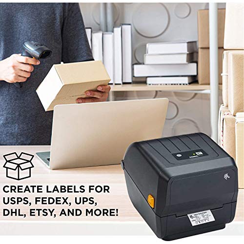 Zebra Technologies Zd230T Thermal Transfer Desktop Printer For Labels, Barcodes, Tags, And Wrist Band Printing 4 Inch Width & 6"/Sec Print Speed (ZD22042-T0GG00EZ, BIS 2020 Model), Black - Image 4