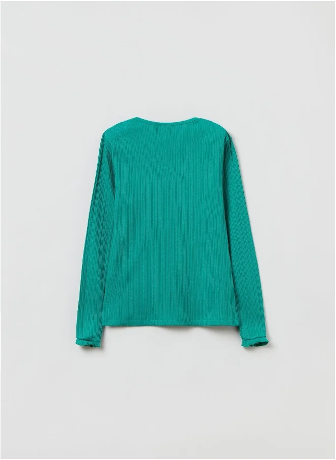 Ovs Ovs Ribbed T-Shirt With Long Sleeves