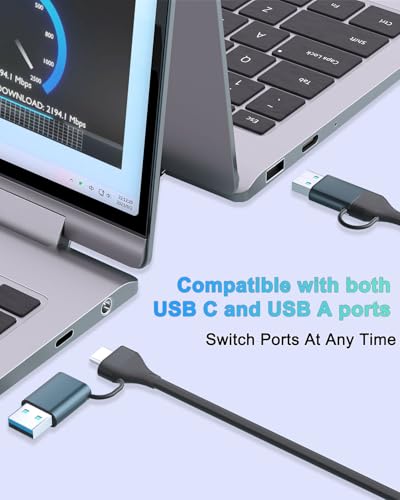 Lecnvuo 2.5gb USB Ethernet Adapter, Aluminum, Type-C to RJ45 Network Internet 2.5Gbps, 2.5G USB C to Ethernet Adapter for MacBook, iPhone 15/16 Pro Max, XPS, Surface, iPad Pro - Image 5