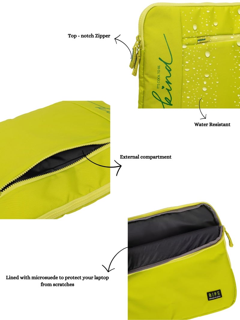 QIPS 14.5" inch Laptop Sleeve Cover Slim and Water Resistant for MAC/Dell/HP/Asus/Lenovo/Acer (Green). - Image 4