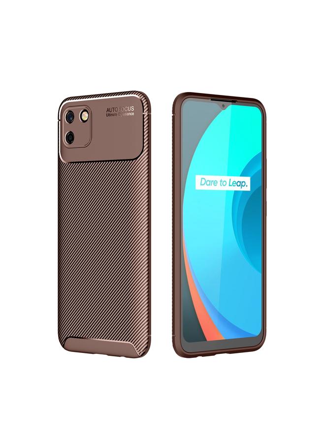 S-TOP Case For OPPO Realme C20 Carbon Fiber Texture Shockproof TPU Case - Image 1