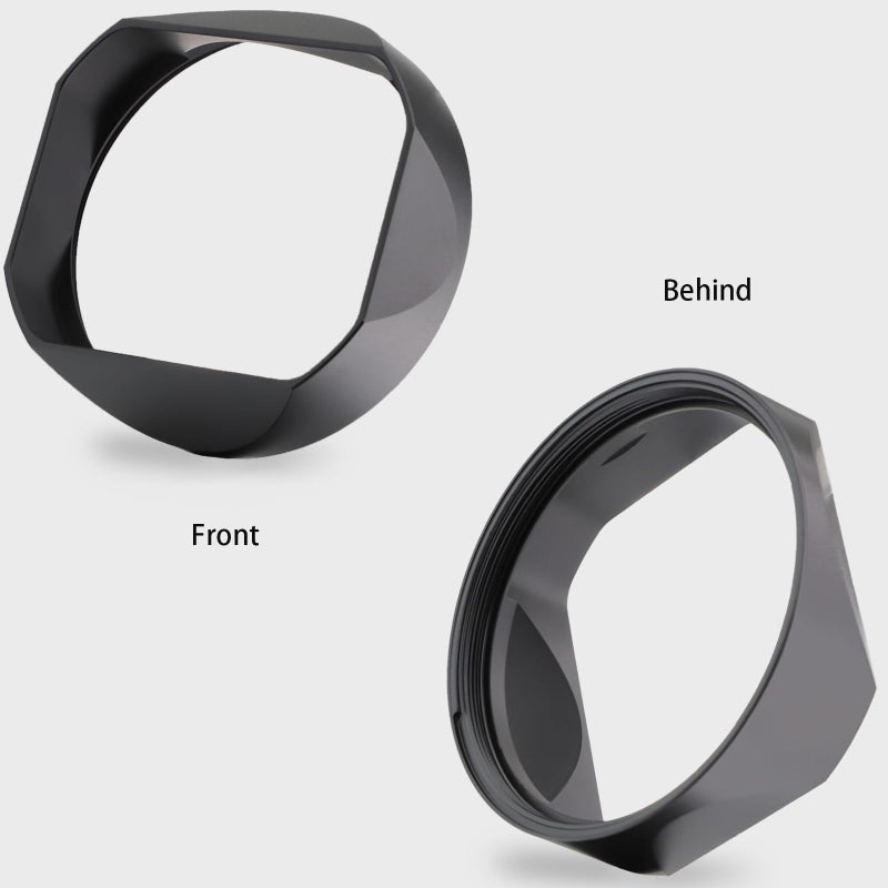 Haoge Metal Square Lens Hood for Leica Q3 Q3 43 Q2 Q Q-P QP q3 Typ116 Camera Accessories Black LH-LQB - Image 3