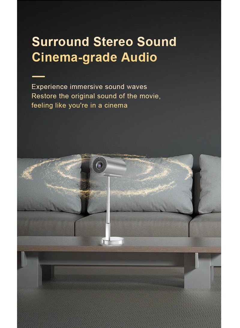 GULFLINK TS-3 Intelligent Manual Lift Projector With Wifi HIFI Speaker Metal Pole 4K Portable Projector home Cinema LED Projector - Image 5