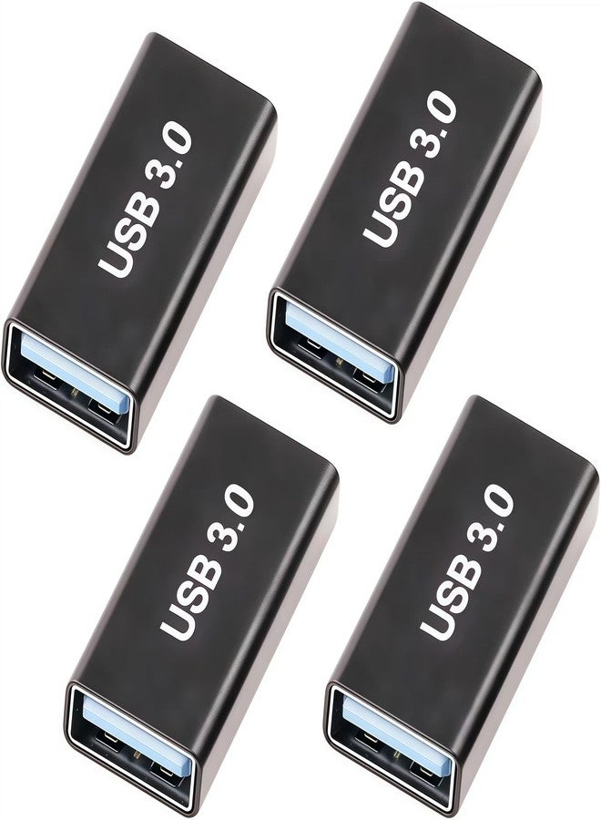 مجموعة من 4 محولات USB أنثى إلى USB أنثى لتوصيل جهازين بمنفذي USB ذكر، موصل تمديد محول USB أنثى إلى أنثى متوافق مع MacBook Pro/Air و iPad Pro و Google Pixel و Apple وغيرها. - Image 1