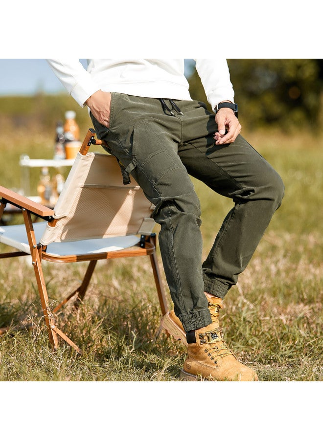 ROMON بنطلون كارجو أمريكي للرجال رائج】بنطلون بارا تروبر للخريف والربيع، بنطلون عصري متعدد الاستخدامات بقصة ضيقة للرجال - Image 2