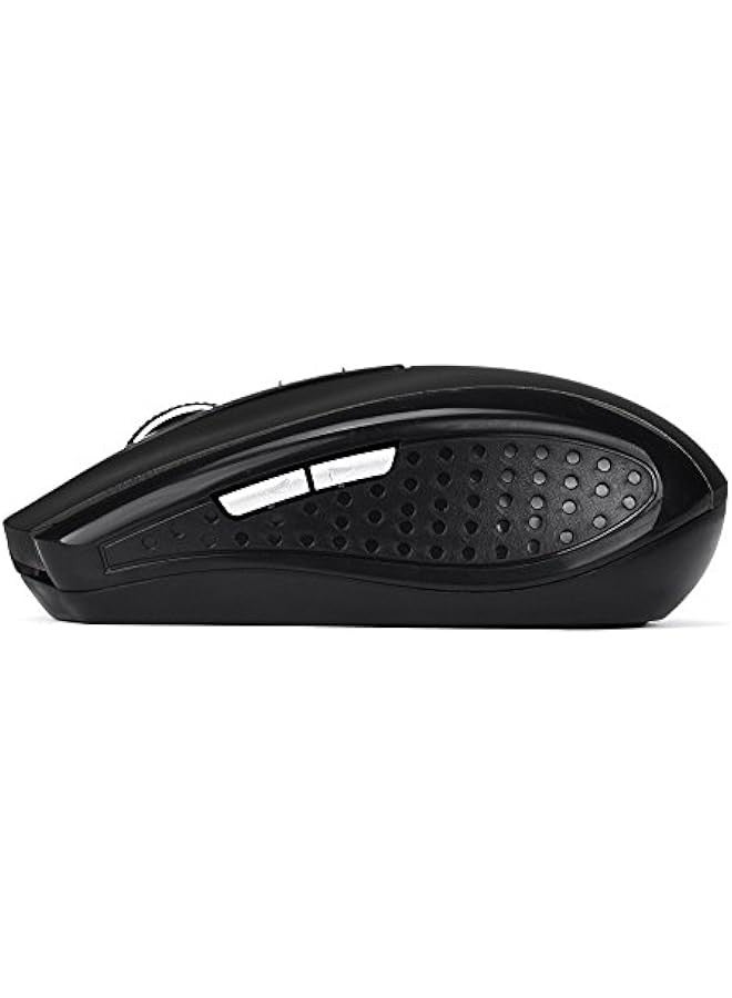 2.4GHz Wireless Gaming Mouse, Portable Office Optical Mouse, 6 ons, Max 10 Meters Operating Distance, Lightweight, Save Power, for Laptop, Computer, PC, Notebook, Desktop, Black - Image 4