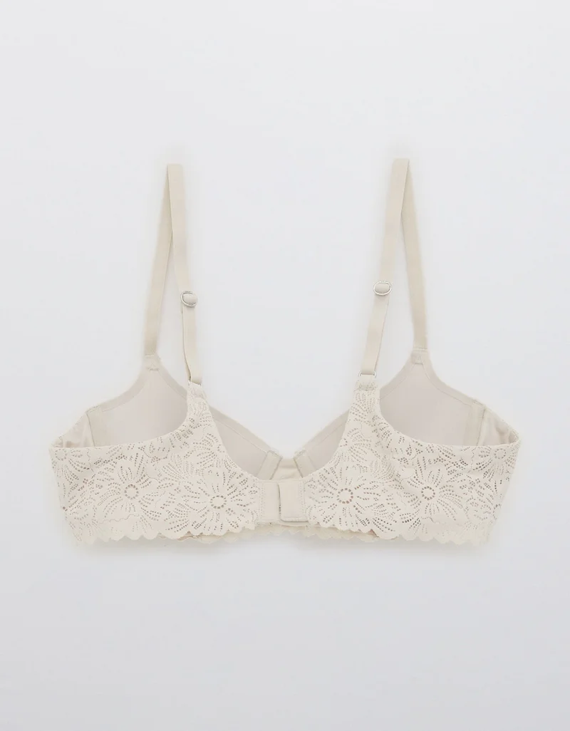 Aerie  Aerie Real Sunnie Demi Push Up Blossom Lace Trim Bra for Women | Best Price UAE