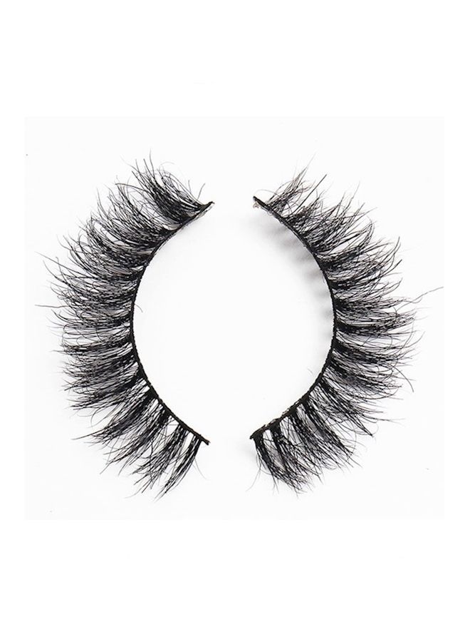 Loquat 1 Pair Reusable 3D Flase Eyelashes Black - Image 2