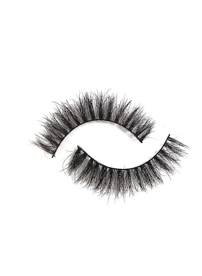 Loquat 1 Pair Reusable 3D Flase Eyelashes Black - Image 1