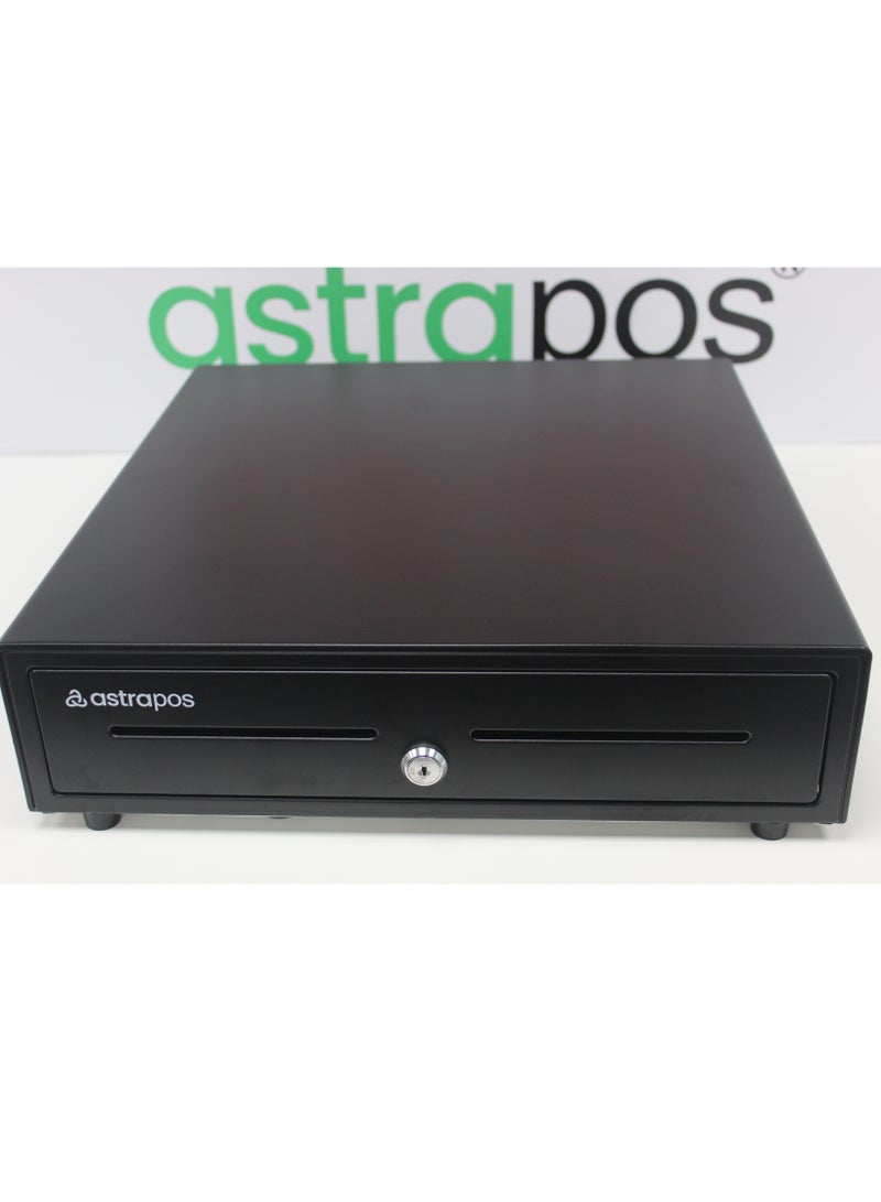 ASTRAPOS POS Cash Drawer | Heavy Duty | Automatic-Open | RJ12 Printer interface | Status Mirco Switch | 5 notes 8 coins | Black Color. - Image 2