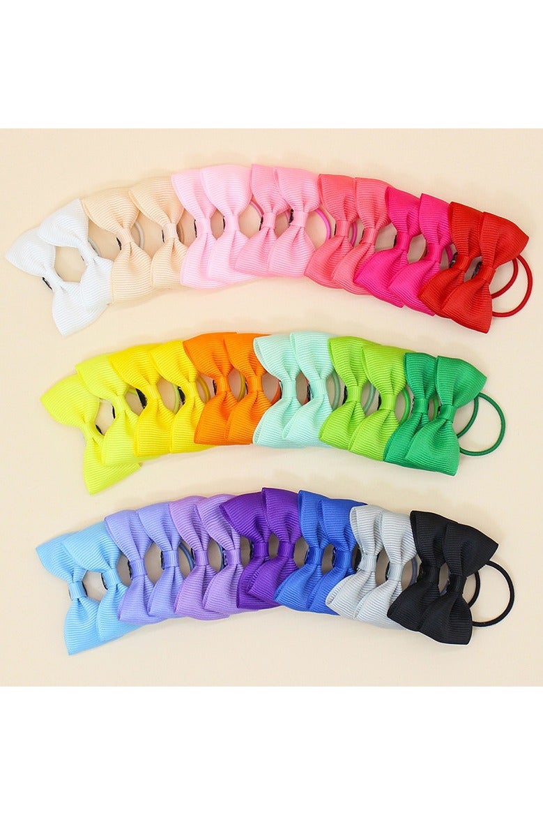 أربطة شعر ملونة للأطفال مكونة من 40 قطعة من حاملات ذيل الحصان المرنة اللطيفة للفتيات في المدرسة وحفلات أعياد الميلاد