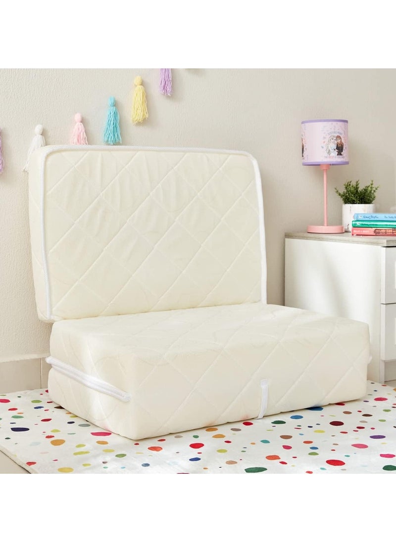 Karpentone - Foam Mattress Folding Tri-3-pieces Foldable Travel Camp Guest With Cover-mattress Single Mattress Hand Carry Mattress For Baby Size 180x90 Cm - White - Image 1