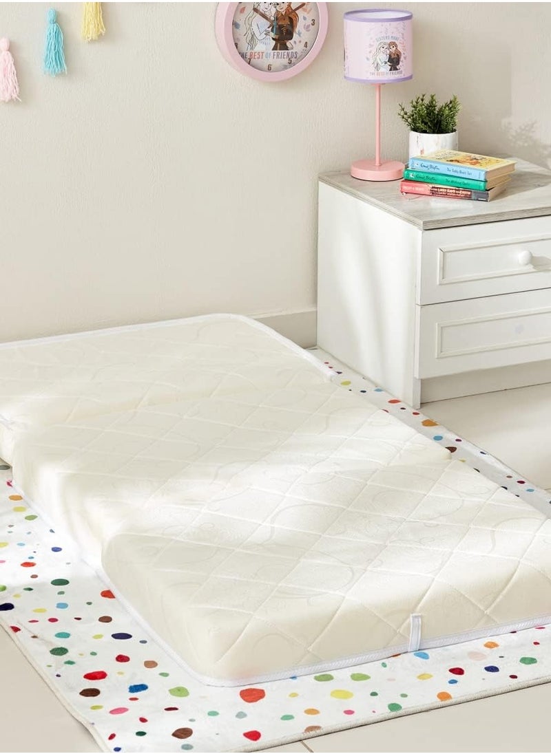 Karpentone - Foam Mattress Folding Tri-3-pieces Foldable Travel Camp Guest With Cover-mattress Single Mattress Hand Carry Mattress For Baby Size 180x90 Cm - White - Image 1