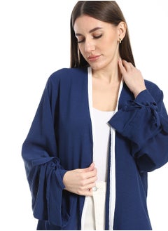 Caesar Women's long cardigan with stripes on the sleeves  - Image 5