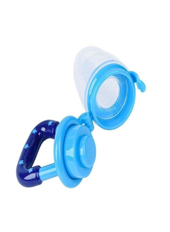 Lappu Silicone Baby Food Feeder 90Ml And Baby Food Fruit Nibbler Pacifier With Baby Waterproof Soft Bib(Green-Blue) - Image 4