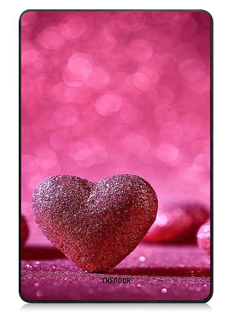 Theodor Protective Flip Case For Samsung Galaxy Tab A9 Plus With Trifold Stand Auto Wake Sleep Shockproof Cover dark pink gliter heart copy - Image 1